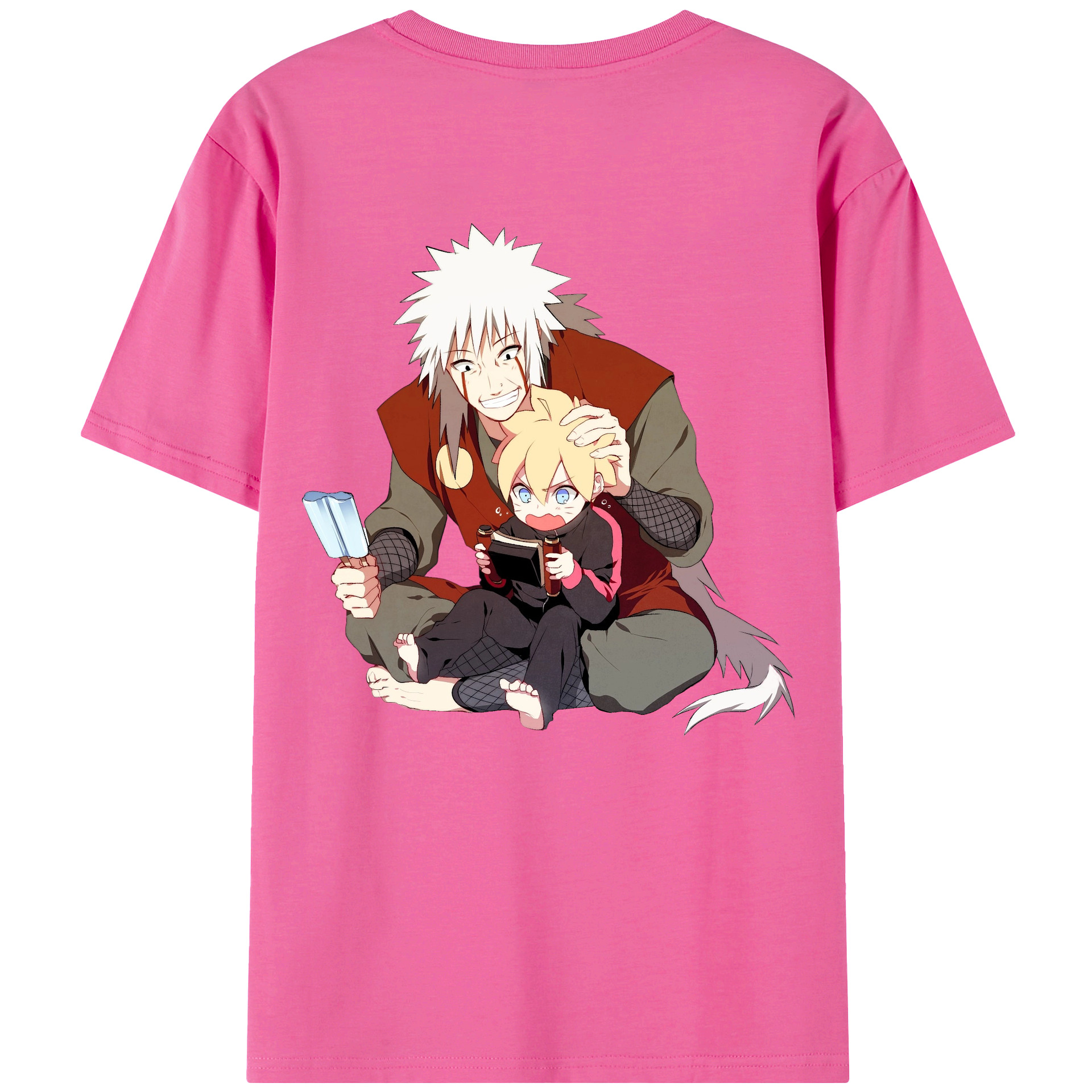 （画像用） NARUTO -ナルト- 自来也（じらいや） Jiraiya レディース半袖Tシャツ(バックプリント)
